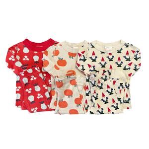 Hanna Andersson 2T Pajama Bundle Gnomes Pumpkins Pears 3 Sets